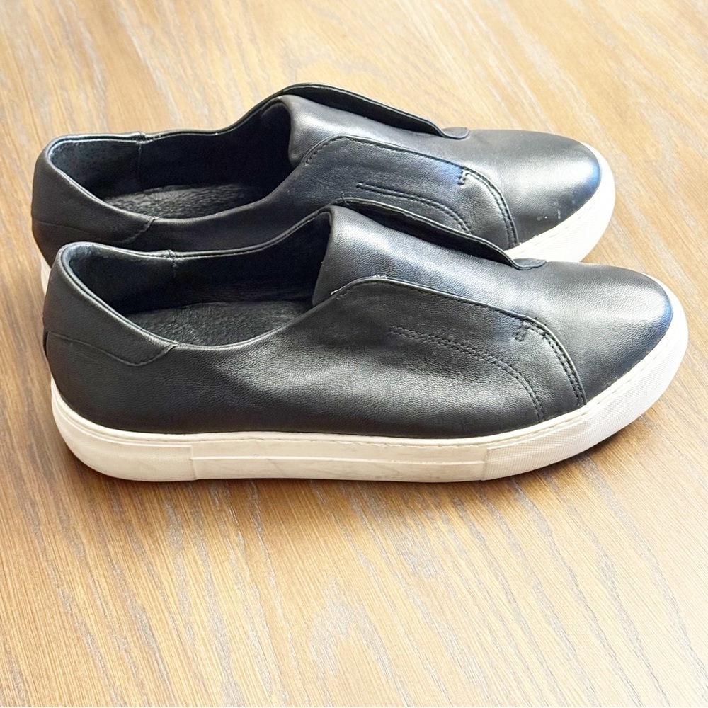 J/Slides NYC Slip-On Platform Leather Sneakers in Black 8.5 - Picture 4 of 9